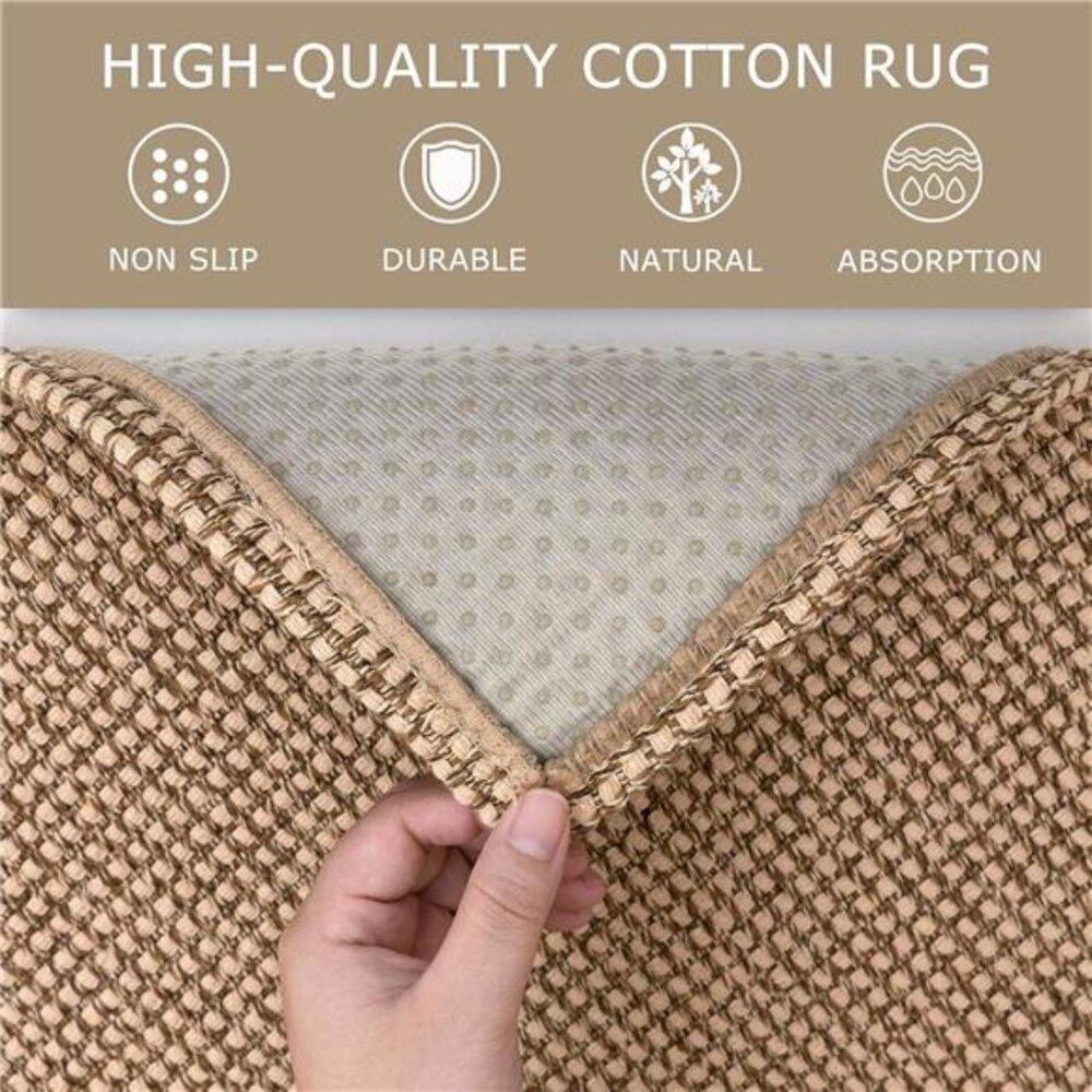 Boho Rugs for Entryway 2x3 ft Small Area Rugs Washable Rugs Rubber Backed - Picture 6 of 7